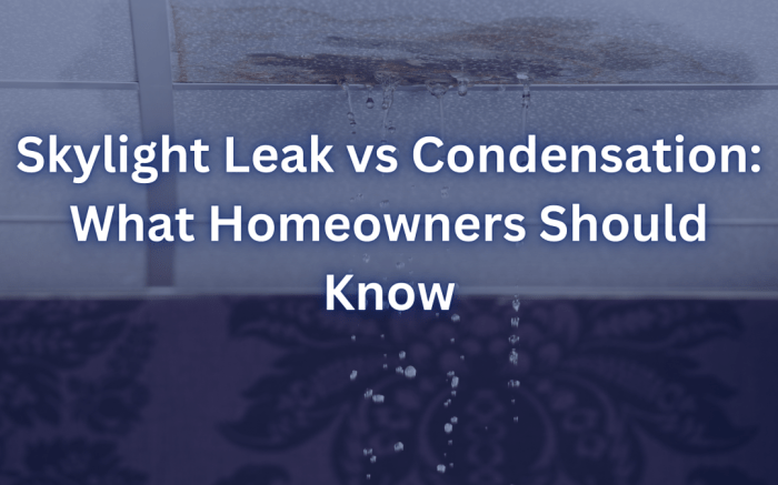 Skylight Leak vs Condensation: What Homeowners Should Know - East ...
